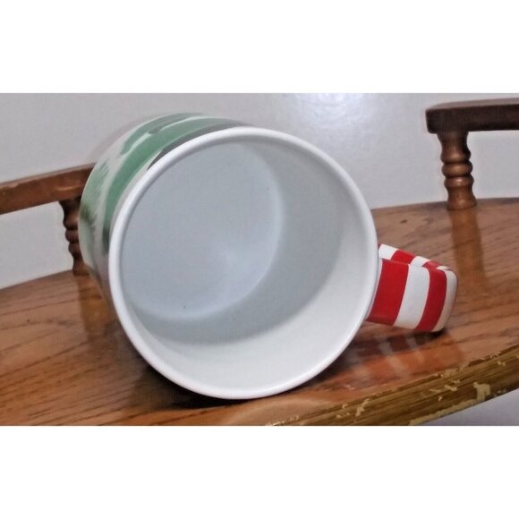 STARBUCKS CHRISTMAS Mug Cup 2019 Candy Cane Handle PRETTY 120z siren head EUC - Picture 7 of 8